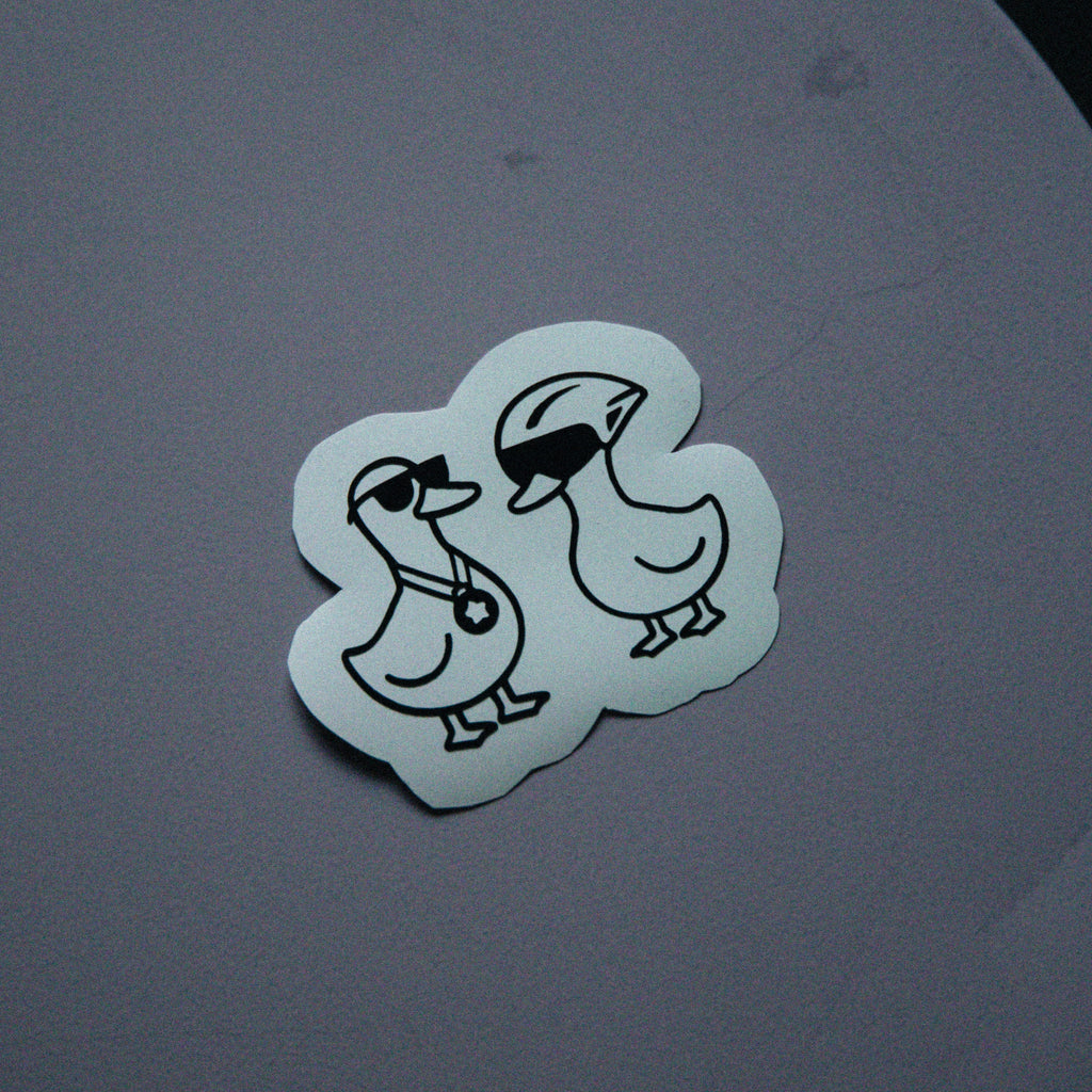 Auf dem Foto sieht man den Sticker Set "RACE GEESE" in der Farbe schwarz.